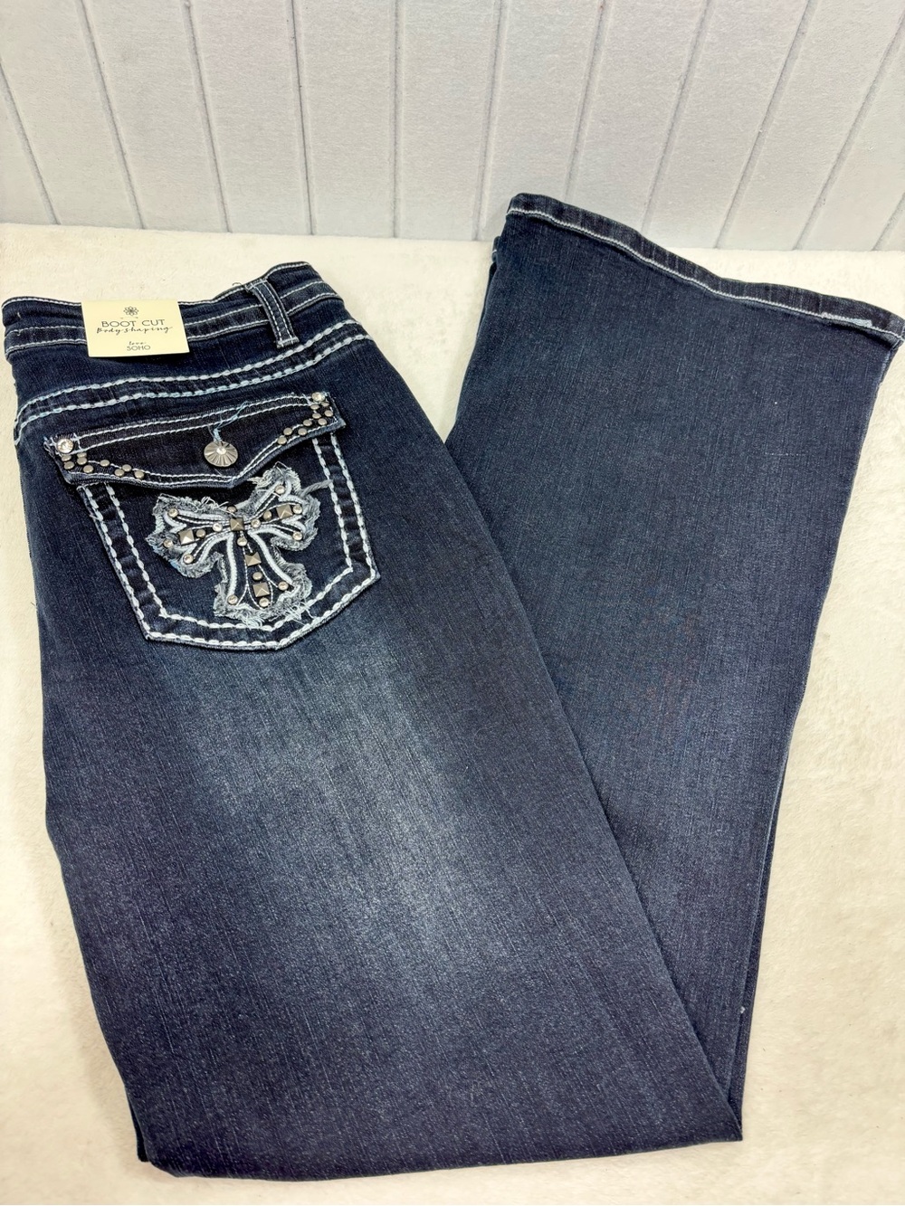 SOHO NaVy Blue Women's Dark Wash Bootcut Jeans